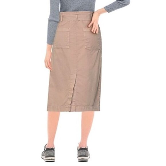 Peserico Khaki Midi Belted Skirt in Size IT 38 - Picture 2 of 10